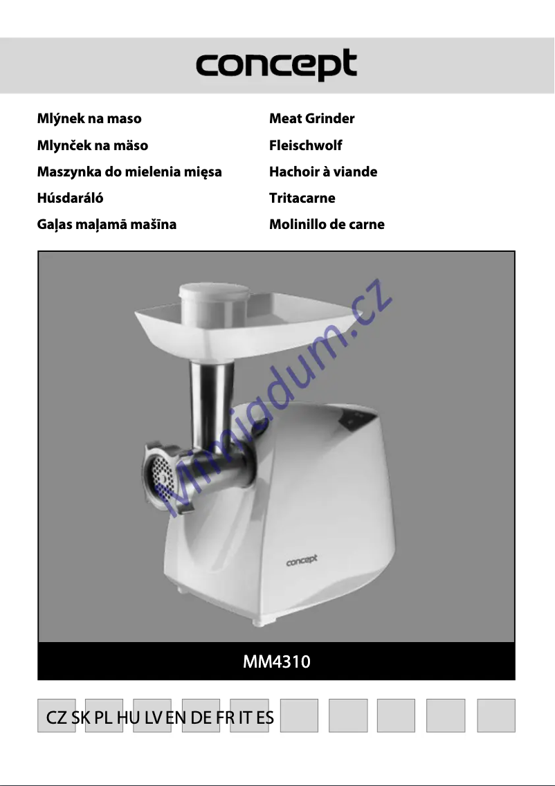 Page n°1 - Manuel utilisateur Concept MM4310