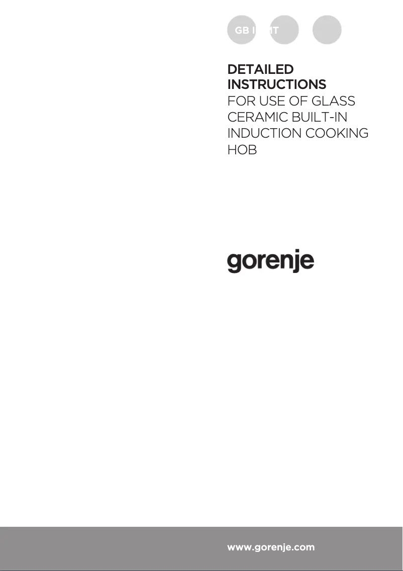 Page n°1 - Manuel utilisateur Gorenje IS645BG