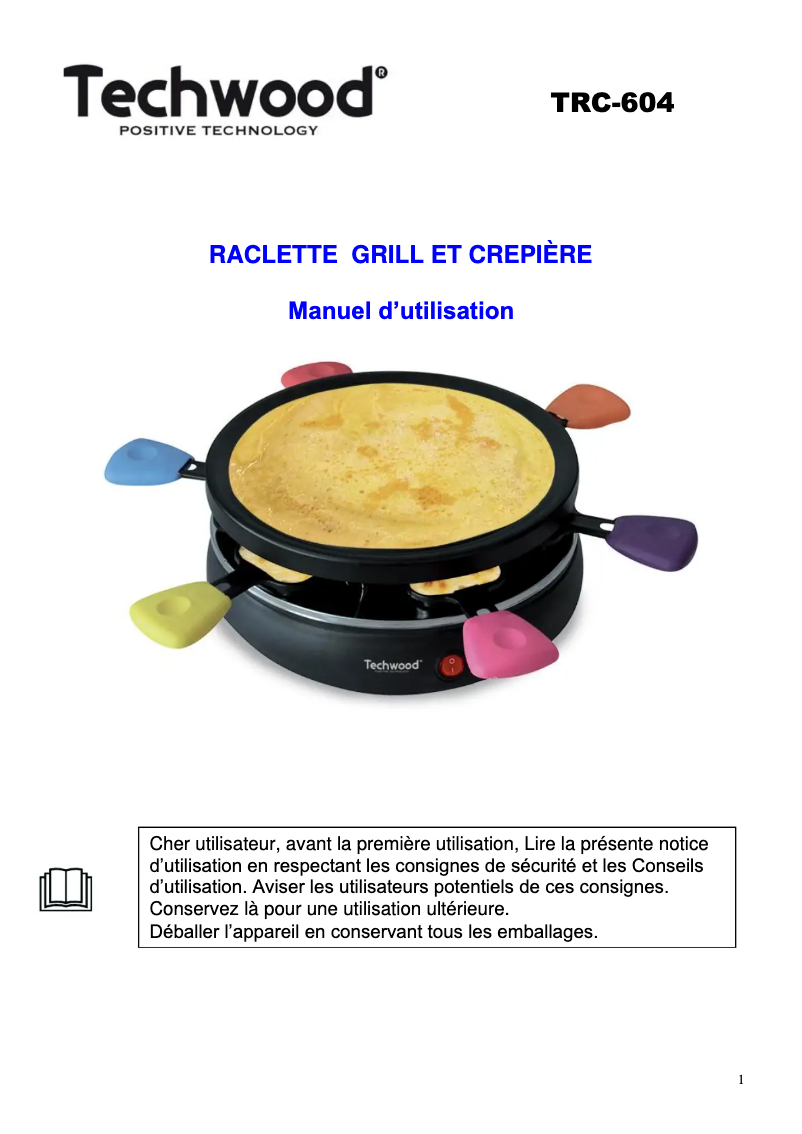 Image de la première page du manuel de l'appareil TRC-604