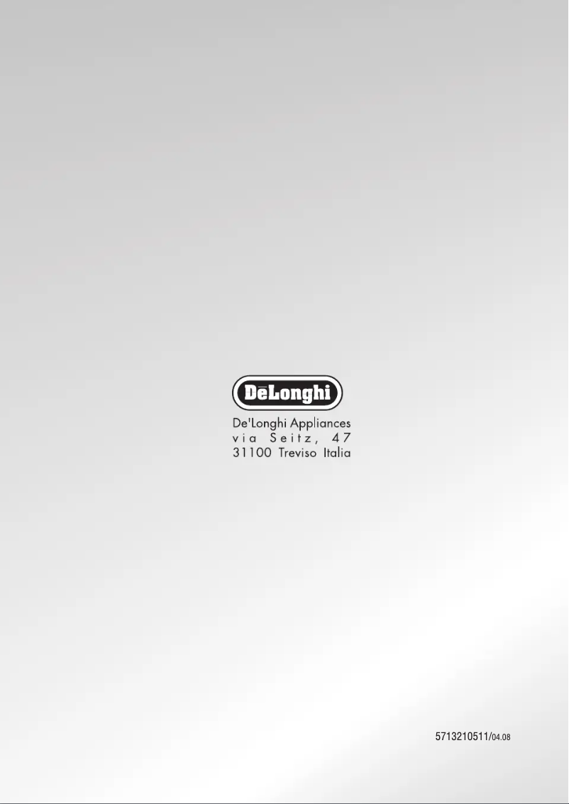 Page n°1 - Manuel utilisateur DeLonghi Perfecta ESAM 5450