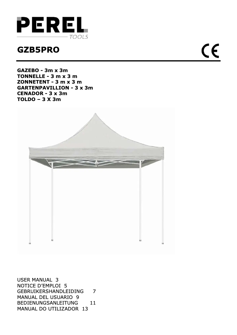 Página 1 del manual Manual de usuario Perel GZB5PRO