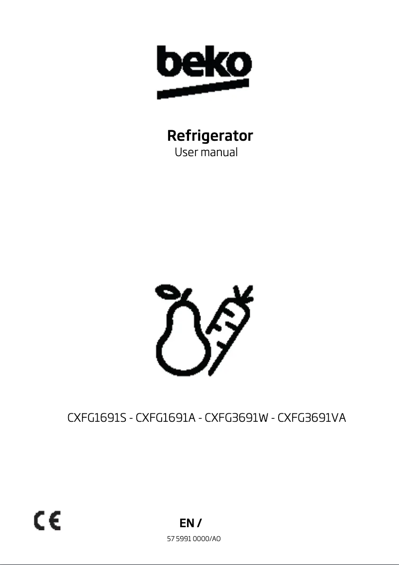 Page n°1 - Manuel utilisateur Beko CXFG3691V