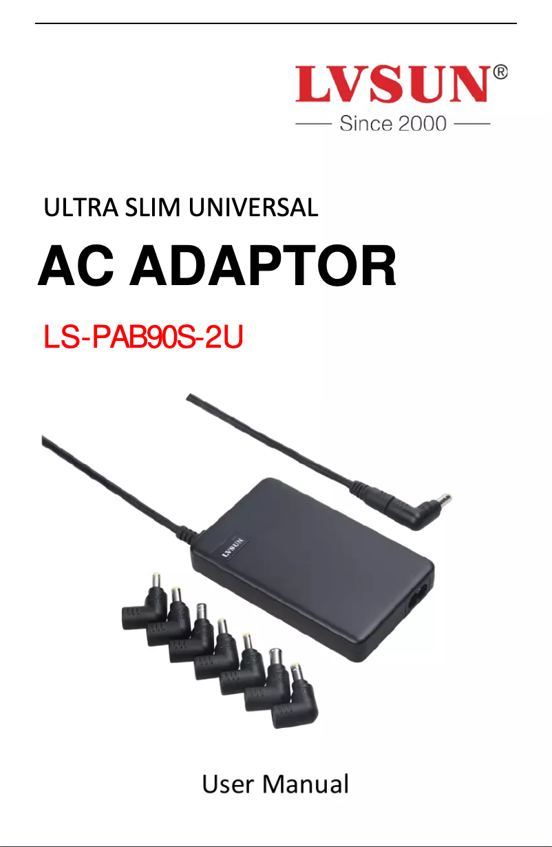 Page 1 de la notice Manuel utilisateur LVSUN LS-PAB90S-2U