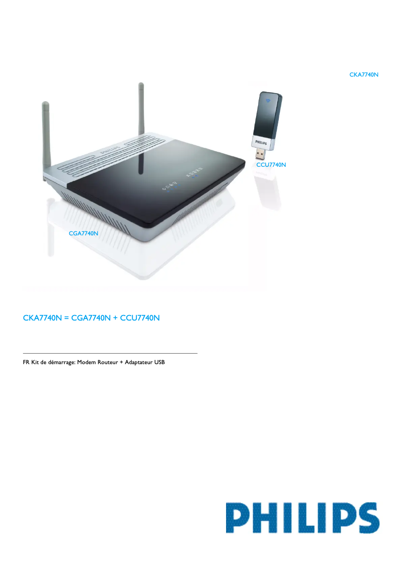 Image de la première page du manuel de l'appareil CKA7740N