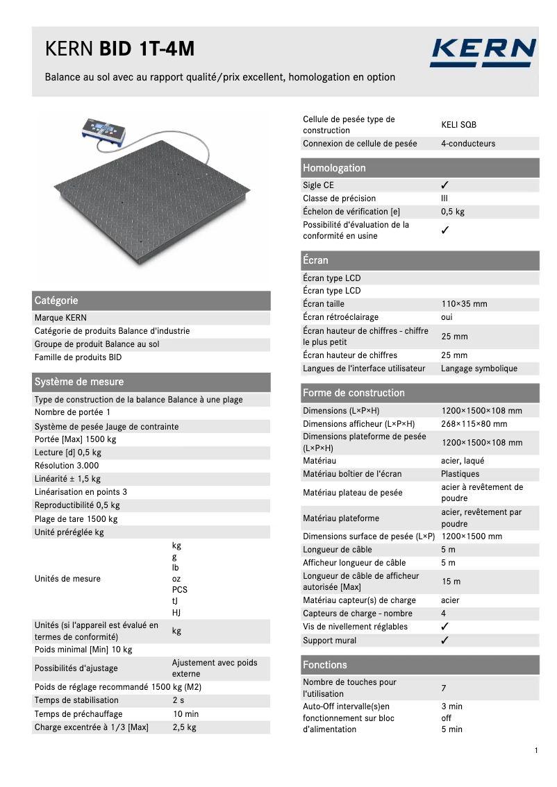 Image de la première page du manuel de l'appareil BID 1T-4M