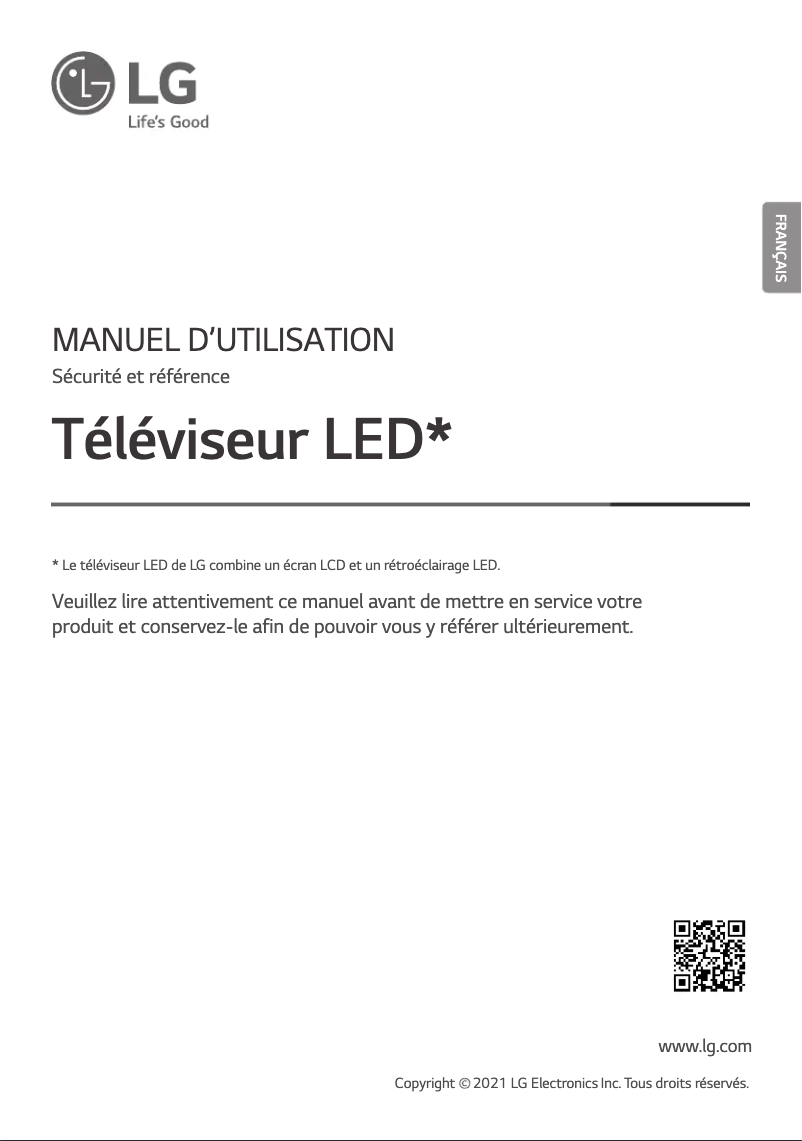 Page 1 de la notice Manuel utilisateur LG 55UP751T0GG