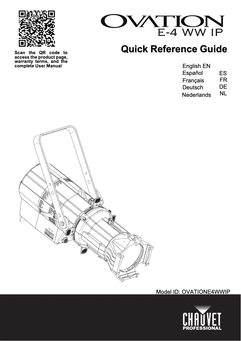 Page 1 de la notice Manuel utilisateur Chauvet Ovation E-4WW IP