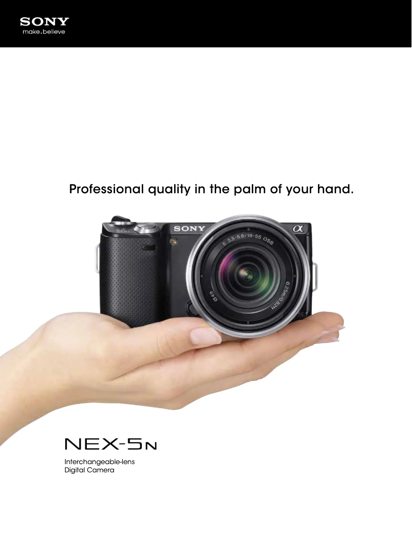 Page 1 de la notice Fiche technique Sony Alpha NEX-5N