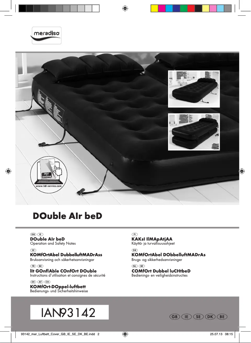 Page 1 de la notice Manuel utilisateur Meradiso IAN 76617