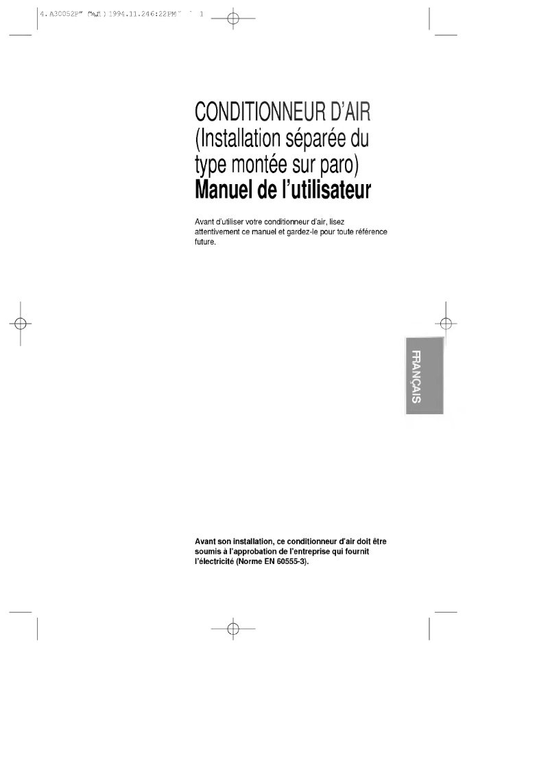Page 1 de la notice Manuel utilisateur LG LSNJ0761NL