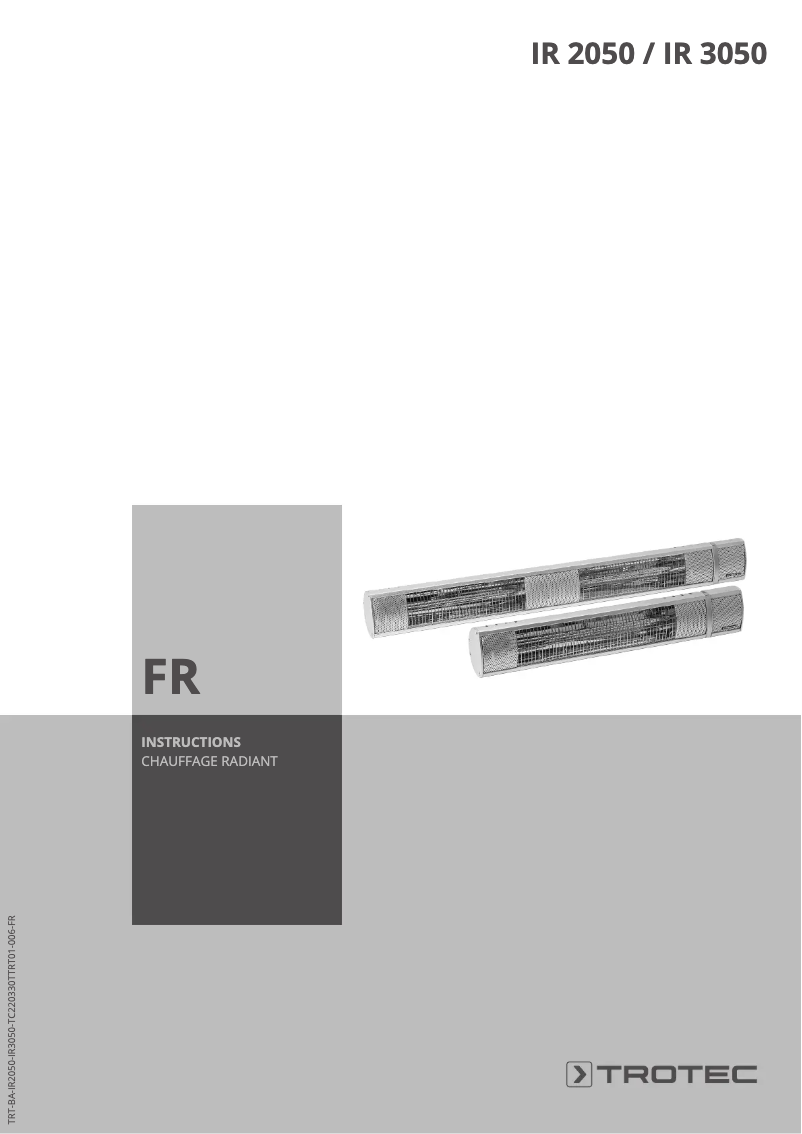 Page n°1 - Manuel utilisateur Trotec IR 3050