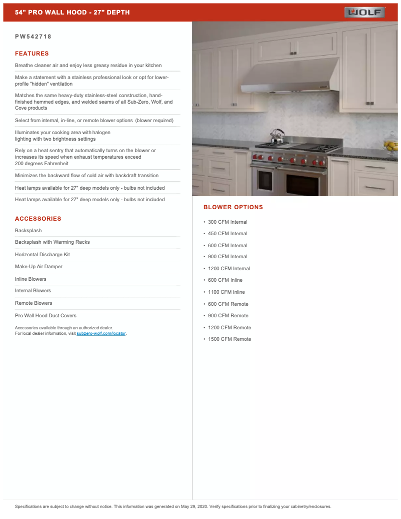 Page 1 de la notice Manuel utilisateur Wolf PW542718