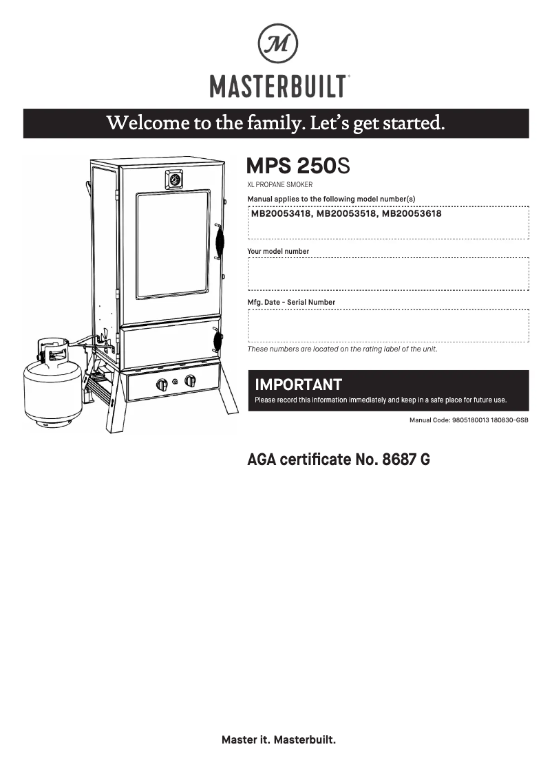 Image de la première page du manuel de l'appareil MB20053418