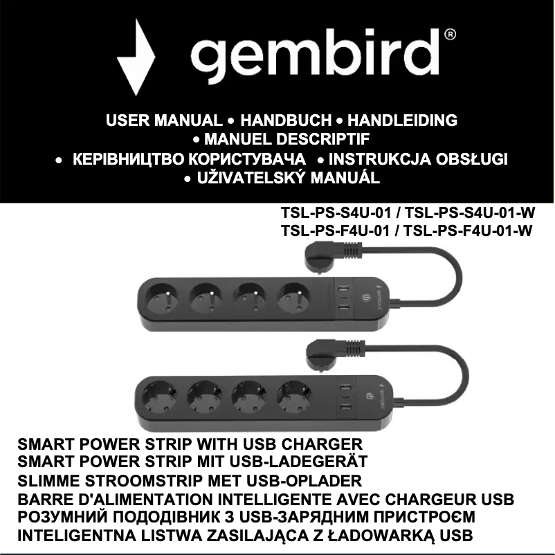Page n°1 - Manuel utilisateur Gembird TSL-PS-S4U-01-W