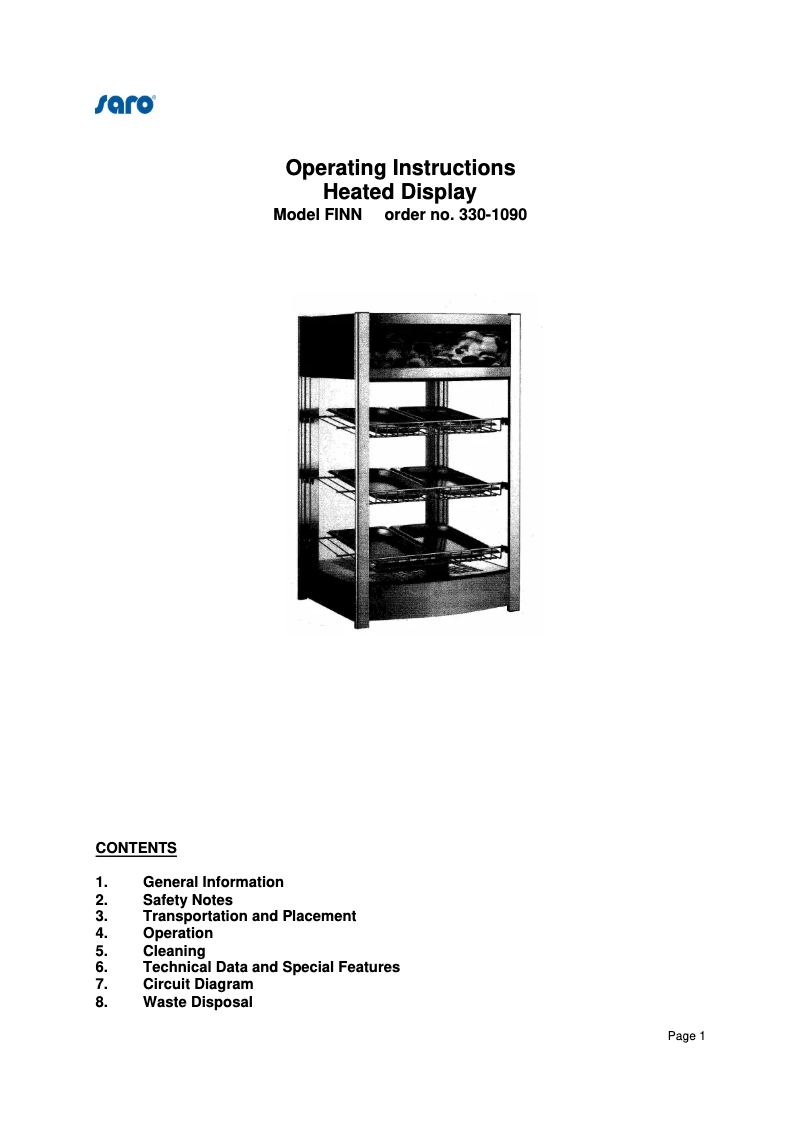 Image de la première page du manuel de l'appareil FINN 330-1090