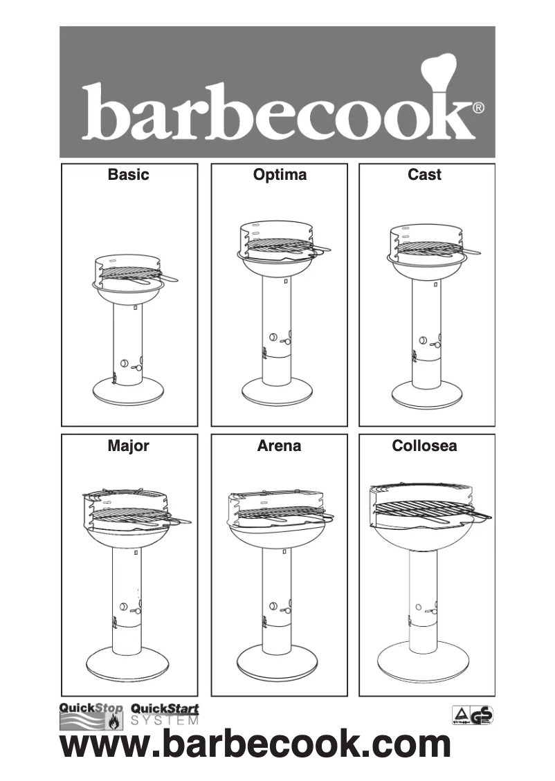 Page 1 de la notice Manuel utilisateur Barbecook Major Inox