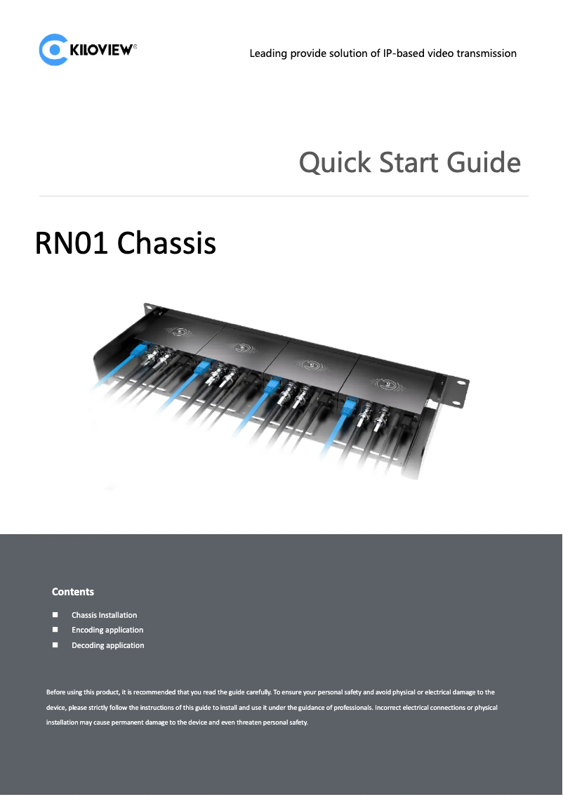 Imagen de la primera página del manual del dispositivo RN01