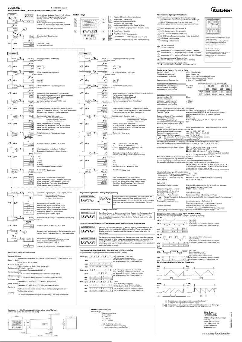 Image de la première page du manuel de l'appareil CODIX 907