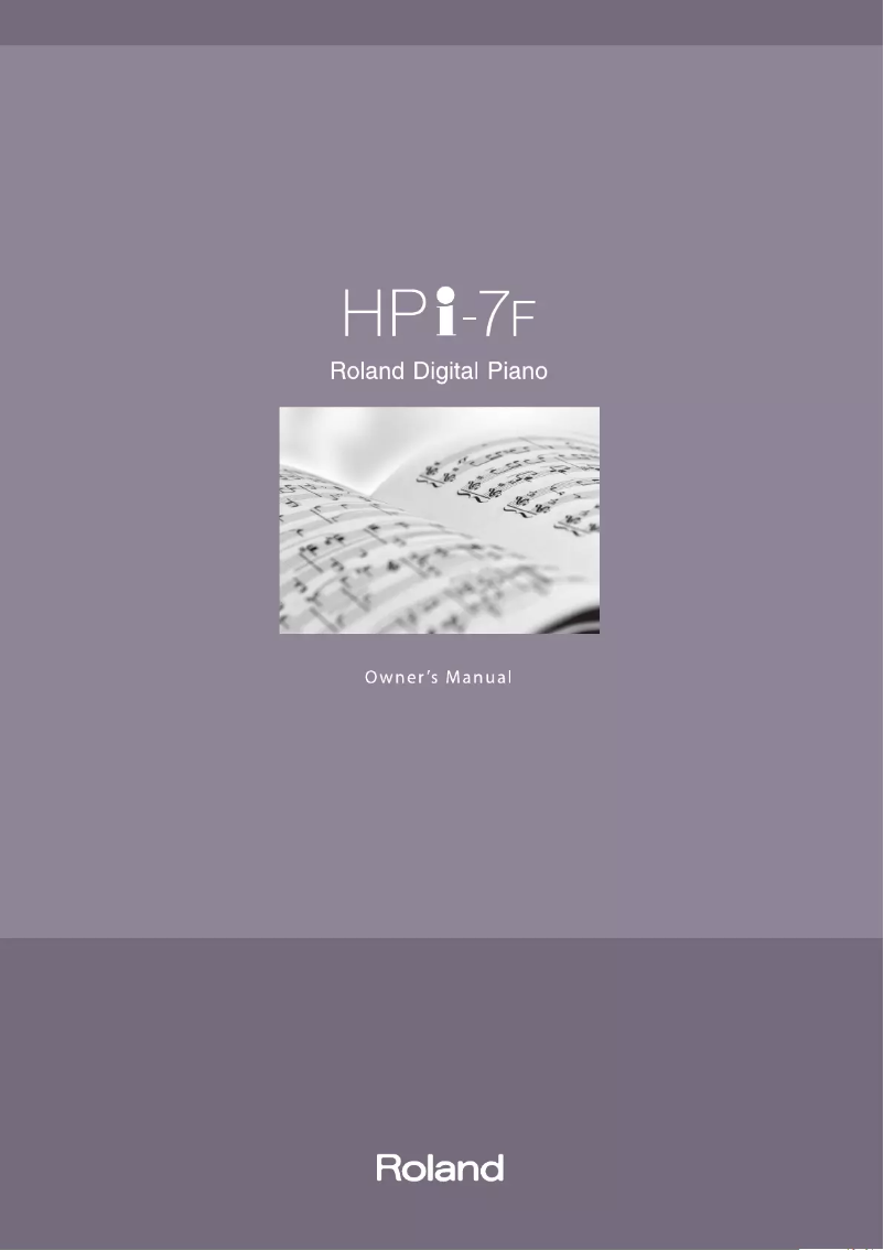 Image de la première page du manuel de l'appareil HPi-7F