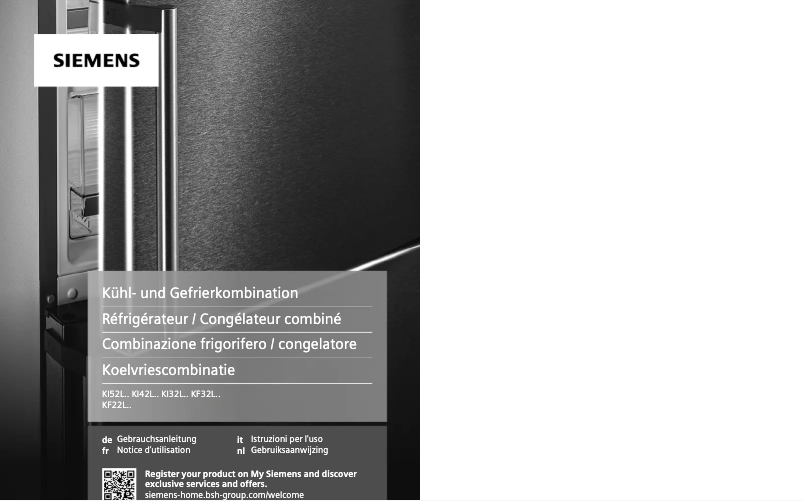 Page 1 de la notice Manuel utilisateur Siemens KI32LADF0