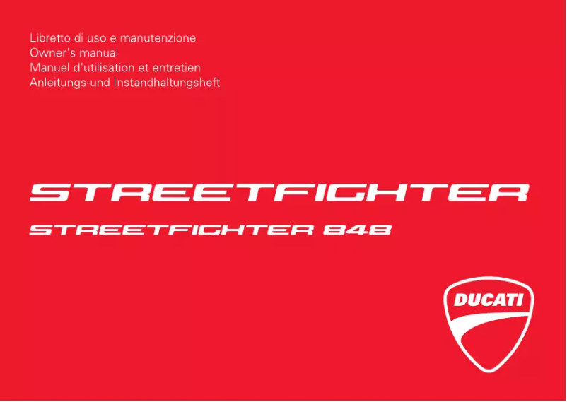 Page 1 of the manual User Manual Ducati Streetfighter 848 (2012)