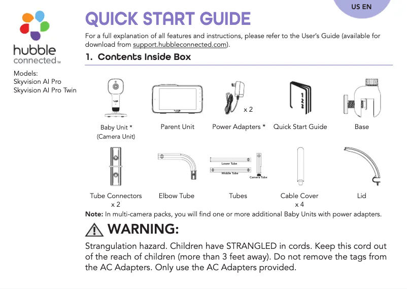 Page n°1 - Manuel utilisateur Hubble Connected Skyvision AI Pro Twin