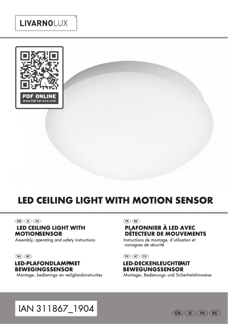 Page n°1 - Manuel utilisateur Livarno Lux IAN 311867