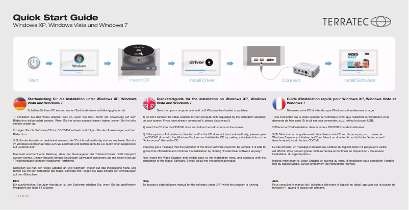 Page n°1 - Manuel utilisateur Terratec Grabster AV300MX