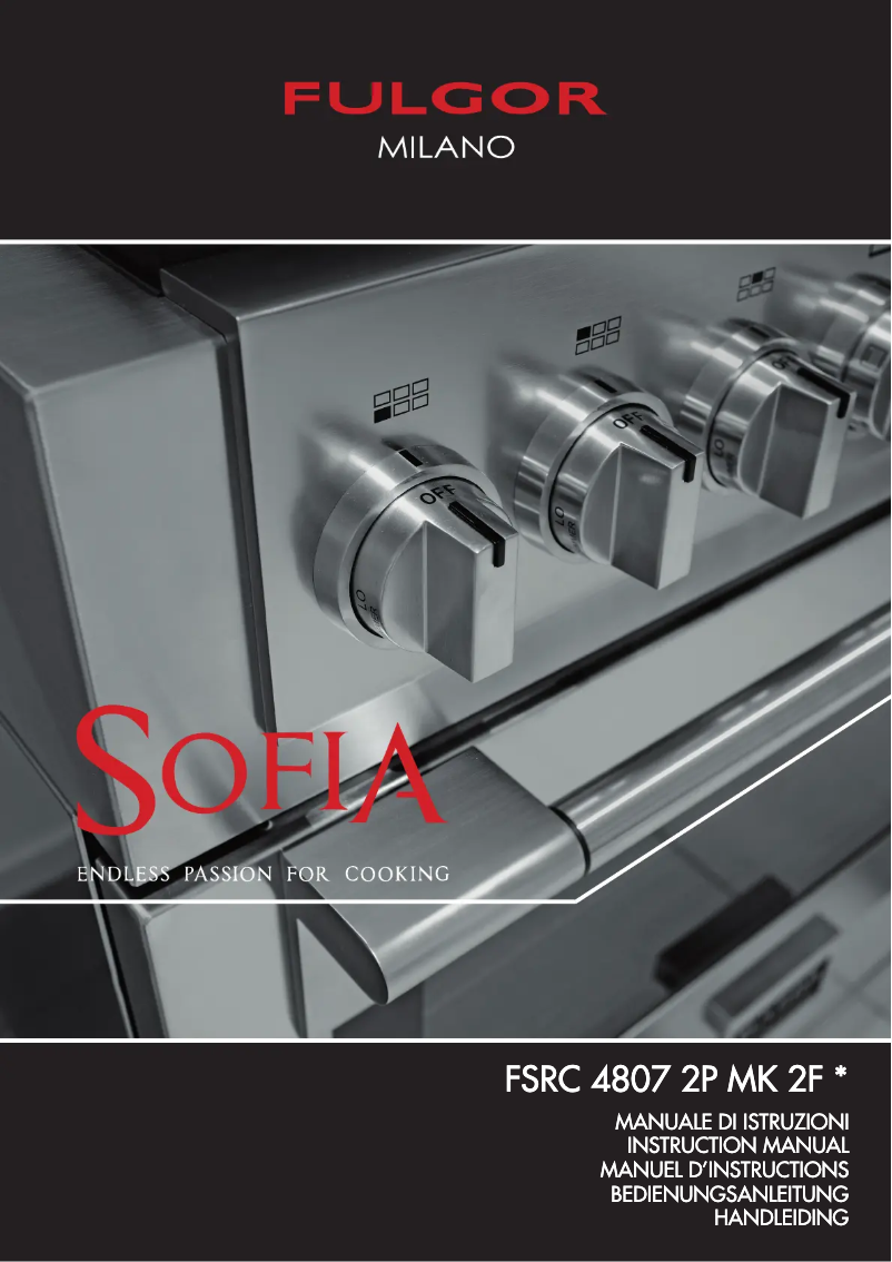 Page n°1 - Guide d'installation Fulgor Milano FSRC 4807 2P MK 2F MBK