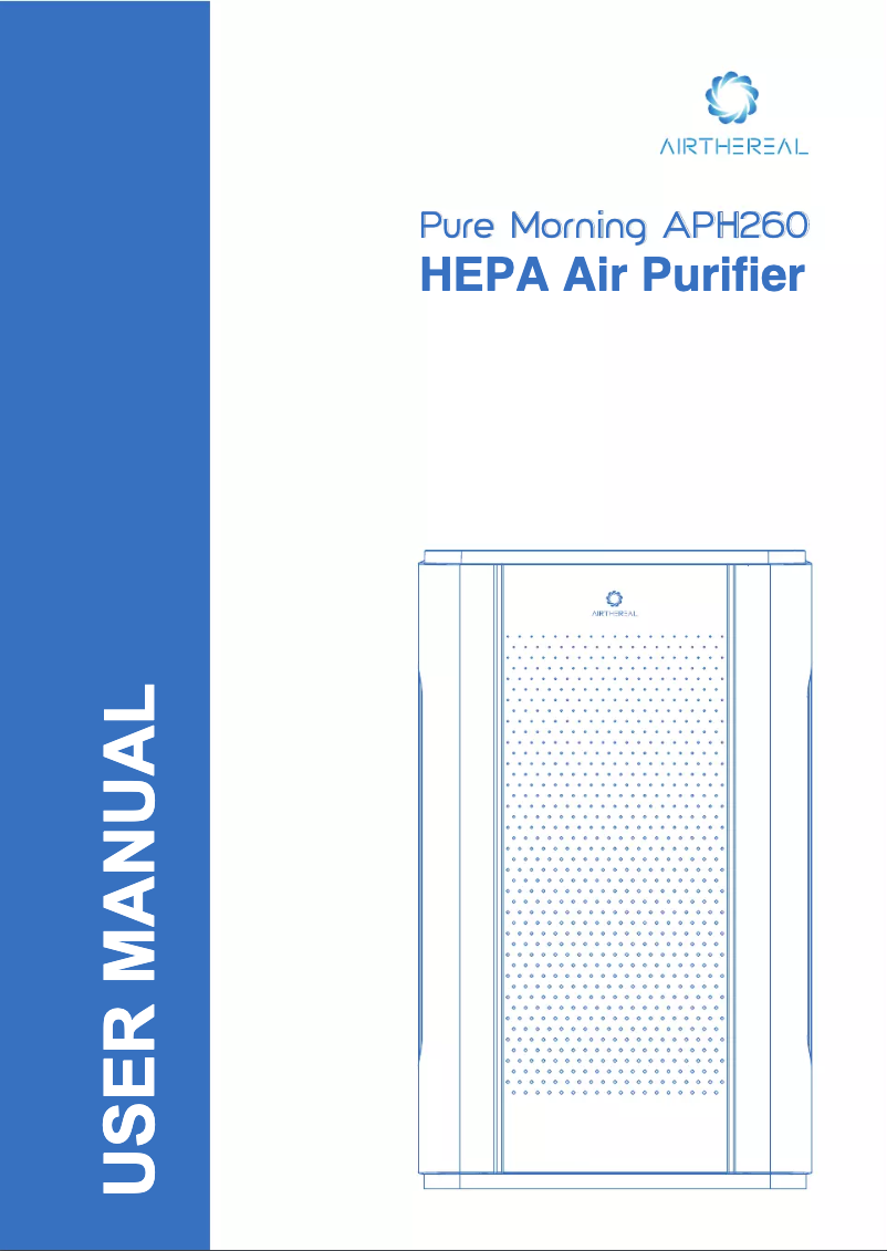 Page 1 de la notice Manuel utilisateur Airthereal Pure Morning APH260