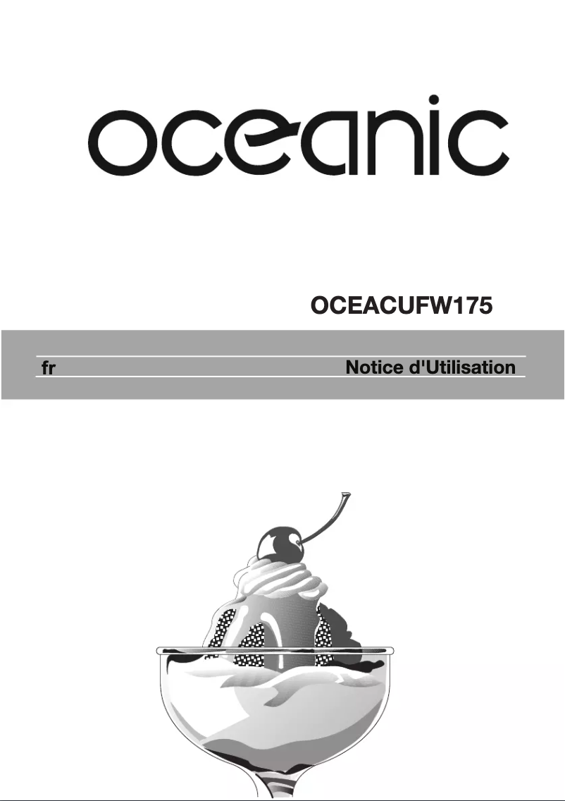 Page 1 de la notice Manuel utilisateur Oceanic OCEACUFW175