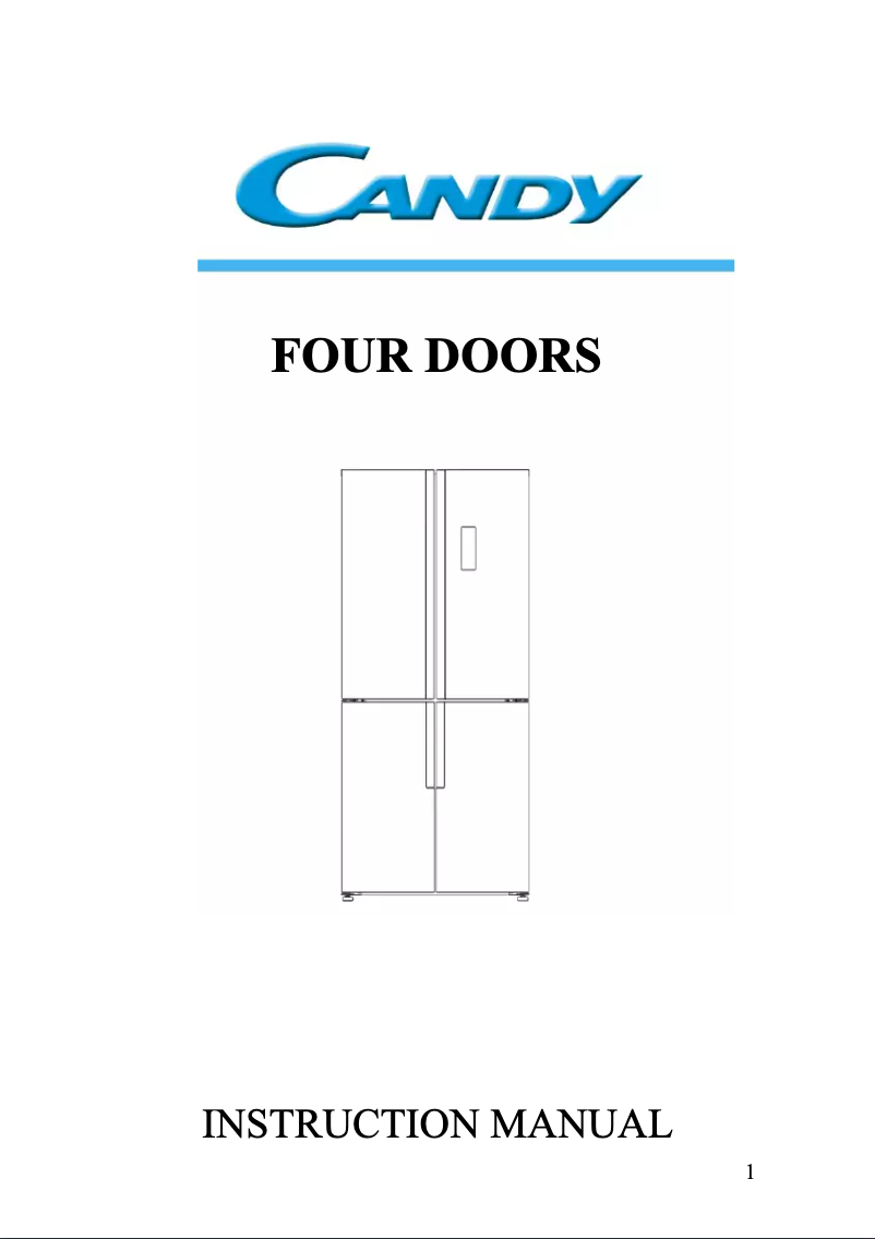 Page 1 de la notice Manuel utilisateur Candy CFDN 180 EU/1
