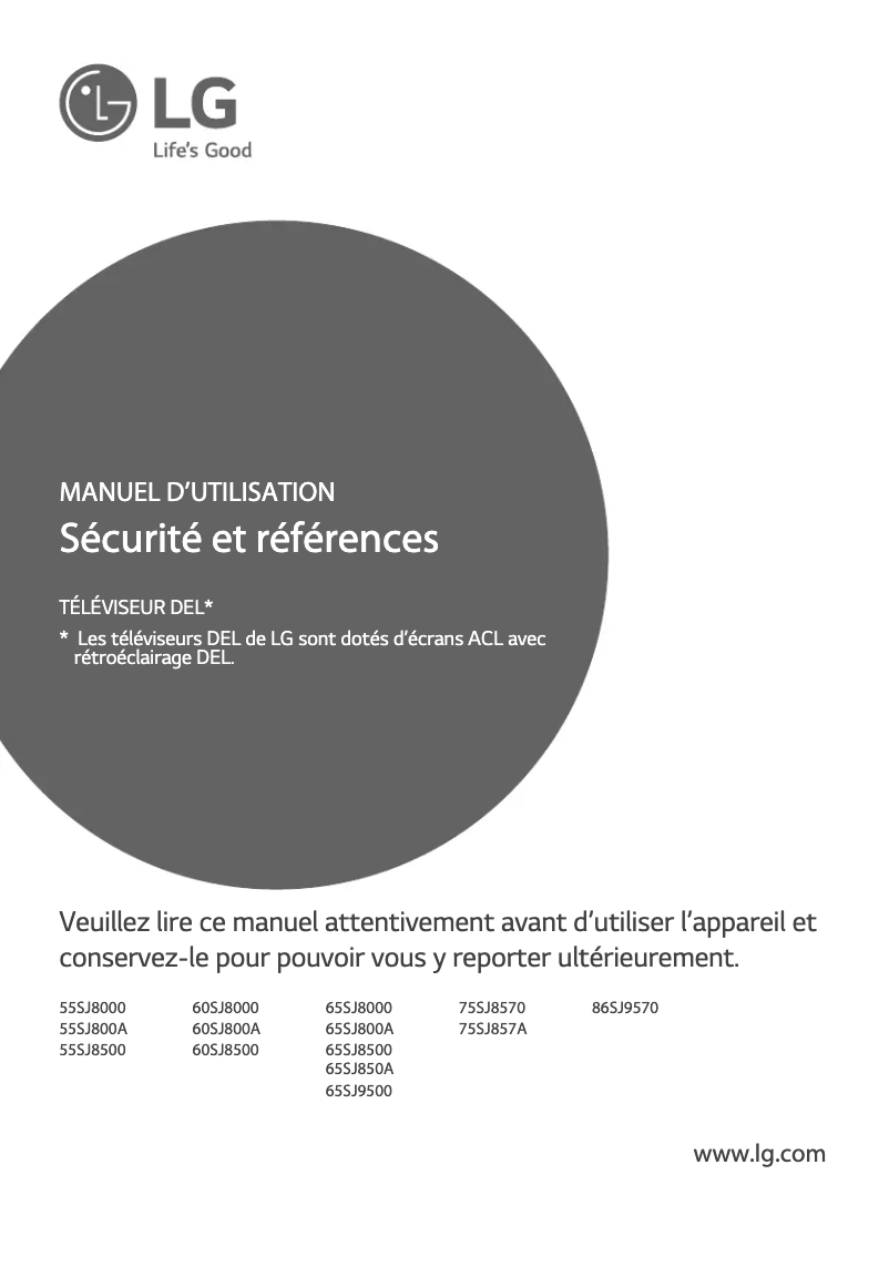Image de la première page du manuel de l'appareil 86SJ9570
