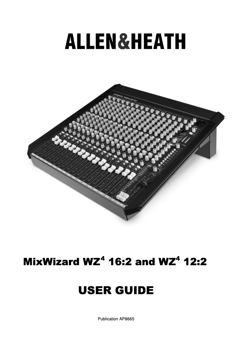 Image de la première page du manuel de l'appareil MIXWIZARD WZ4 16:2