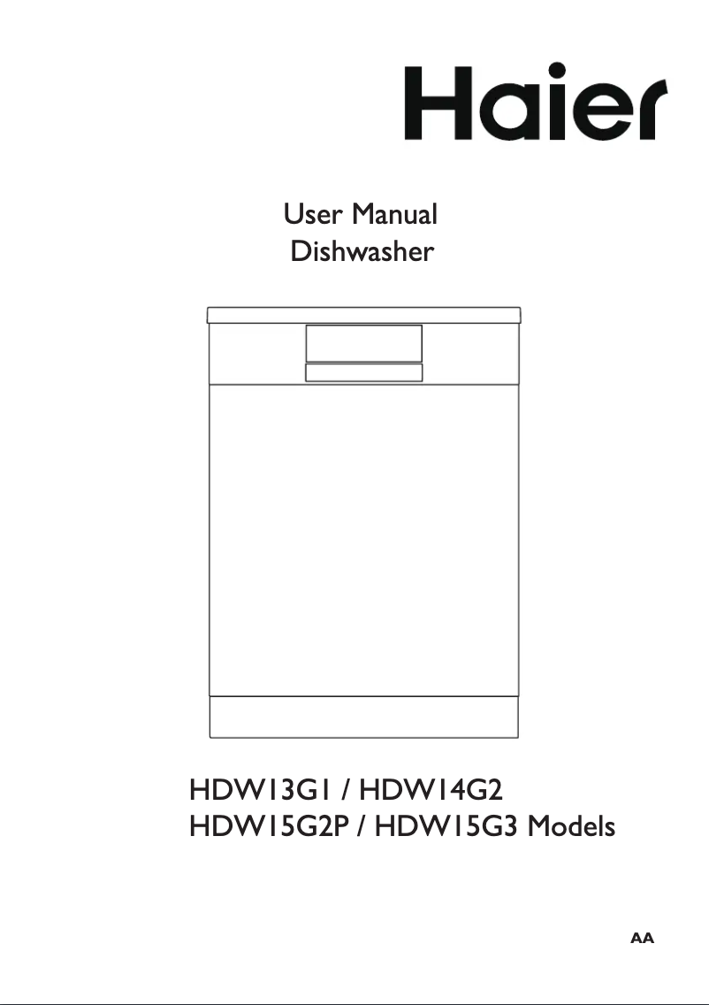 Page 1 de la notice Manuel utilisateur Haier HDW15G3W