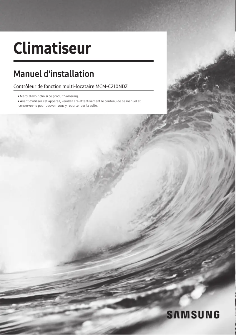 Page 1 de la notice Manuel utilisateur Samsung MCM-C210N