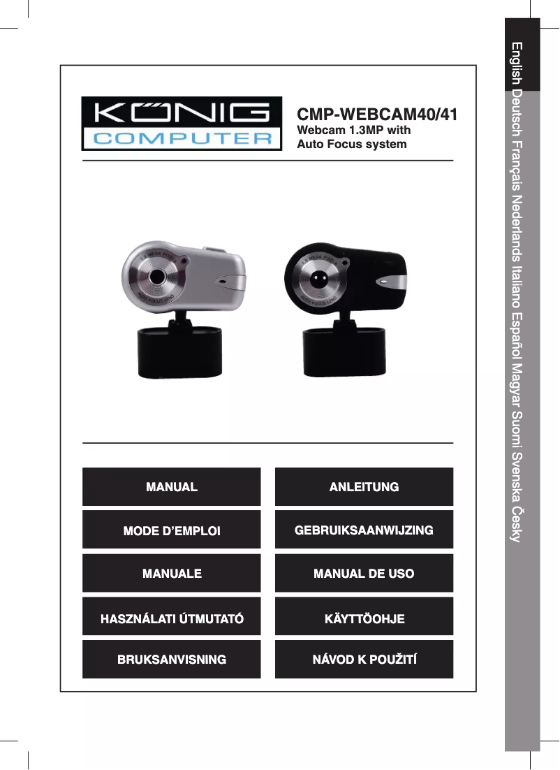 Page 1 de la notice Manuel utilisateur Konig CMP-WEBCAM40
