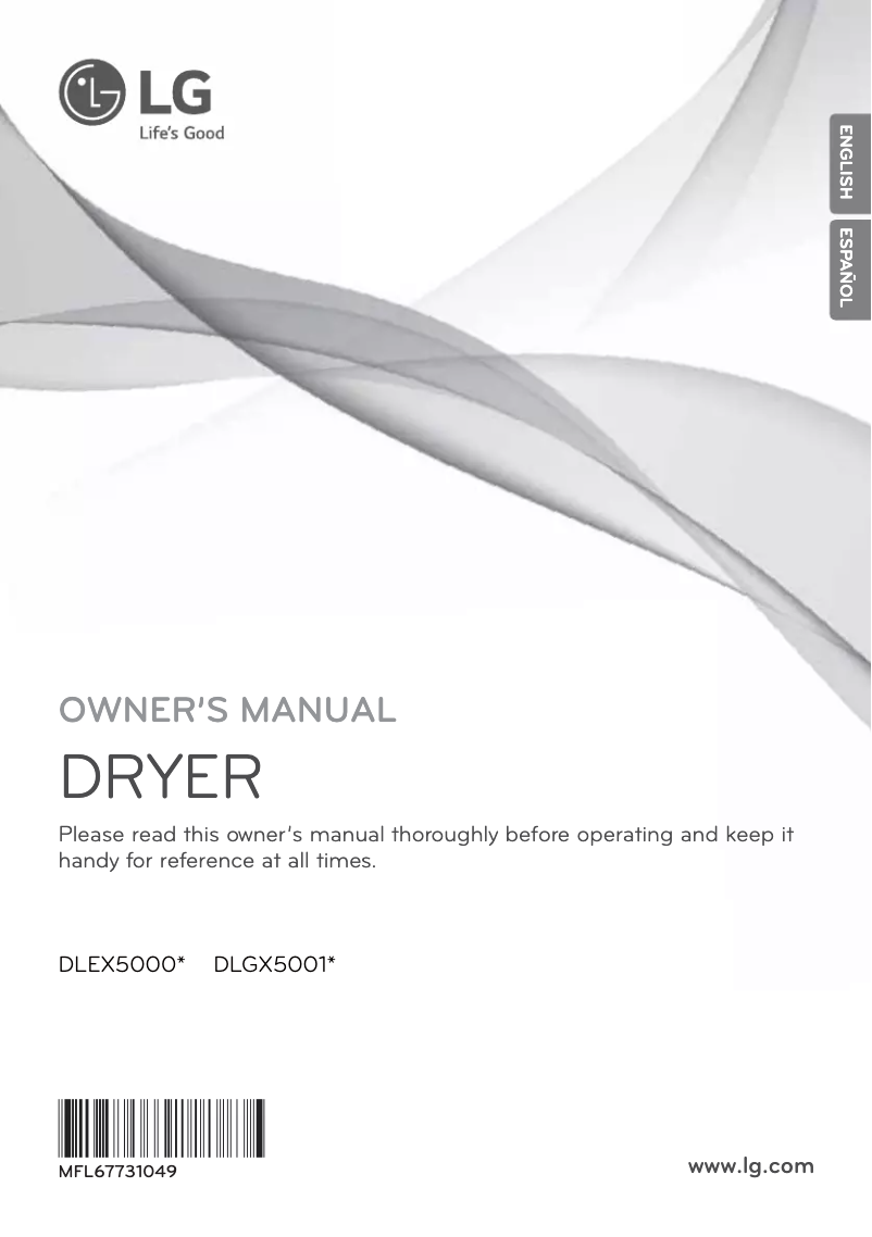 Page n°1 - Manuel utilisateur LG DLEX5000W
