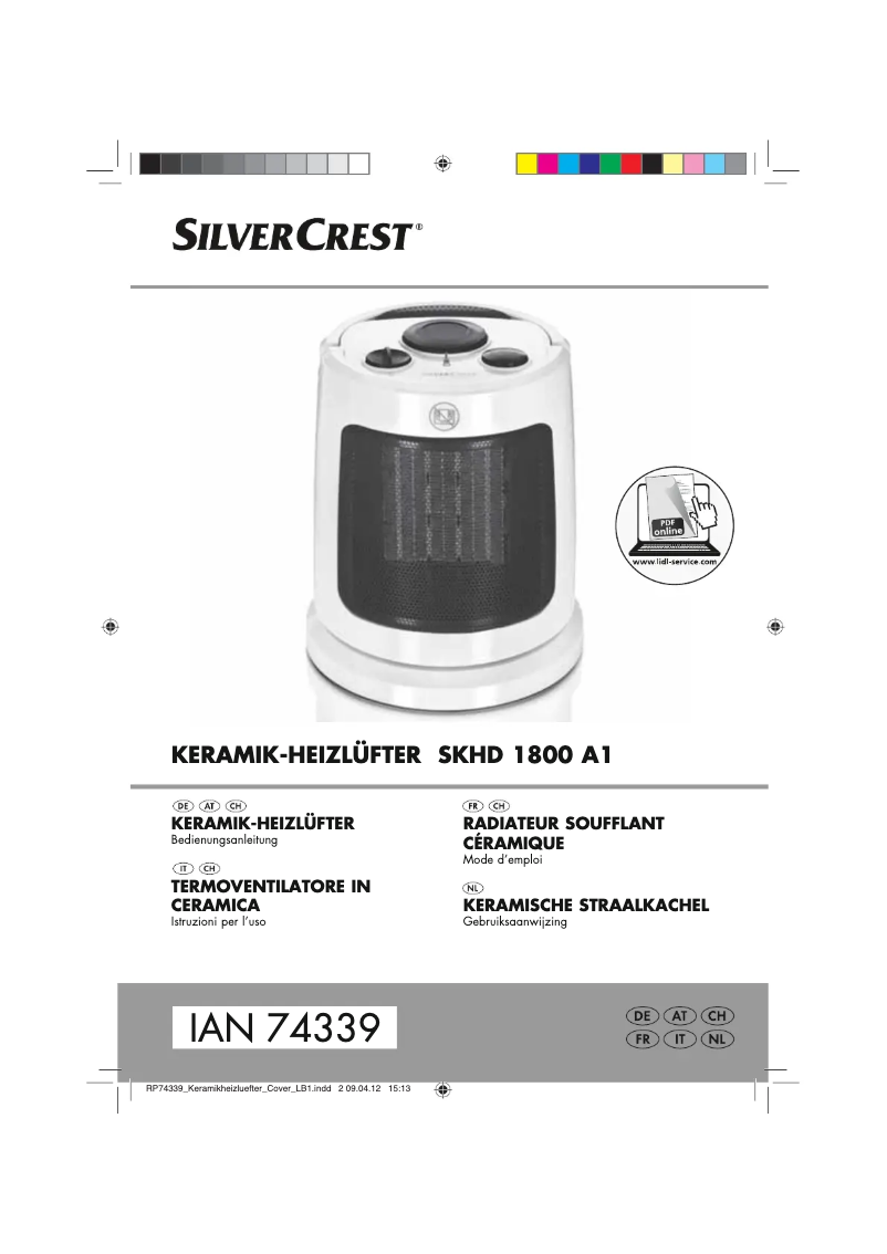 Image de la première page du manuel de l'appareil SKHD 1800 A1