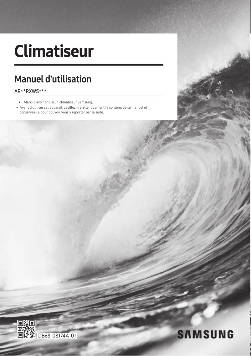 Page 1 de la notice Manuel utilisateur Samsung AR09RXWSAURN