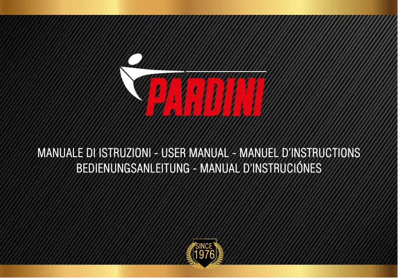 Page n°1 - Manuel utilisateur Pardini K12 Junior