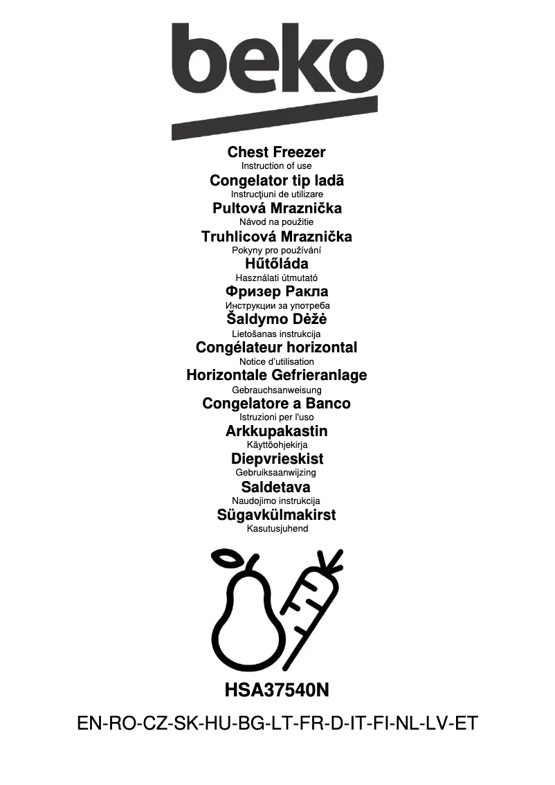 Page 1 de la notice Manuel utilisateur Beko DRX837WI