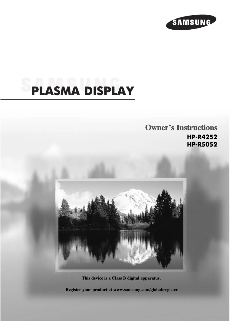 Page n°1 - Manuel utilisateur Samsung HP-R5052
