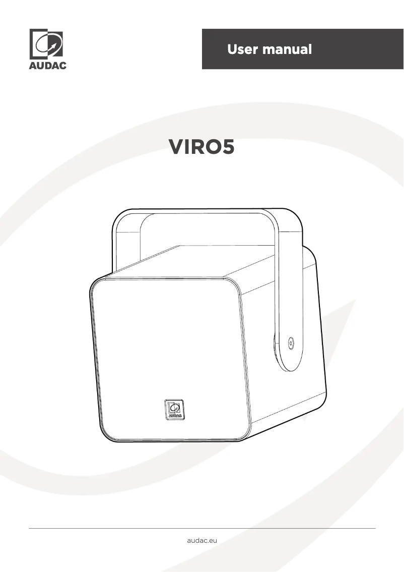 Page n°1 - Manuel utilisateur Audac VIRO5