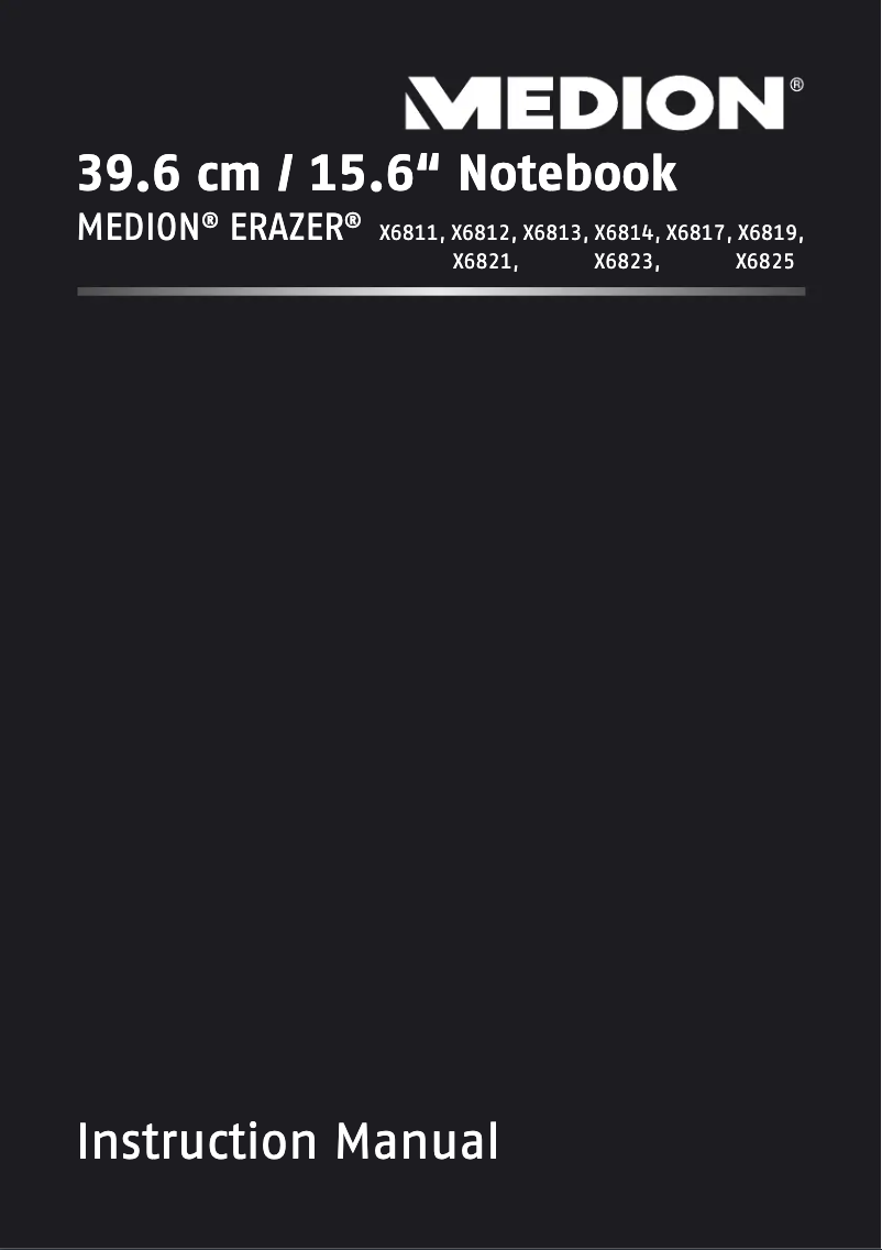 Image de la première page du manuel de l'appareil ERAZER X6823