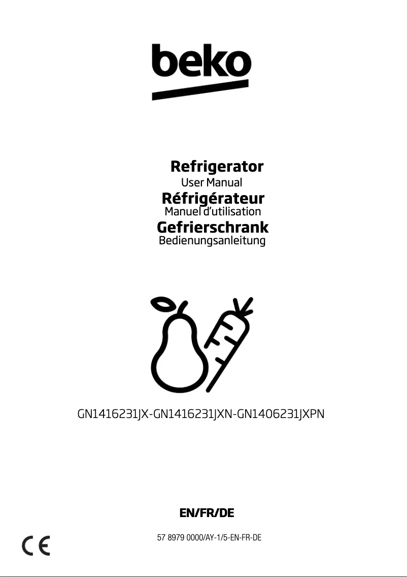Page 1 de la notice Manuel utilisateur Beko GN1416231JXN