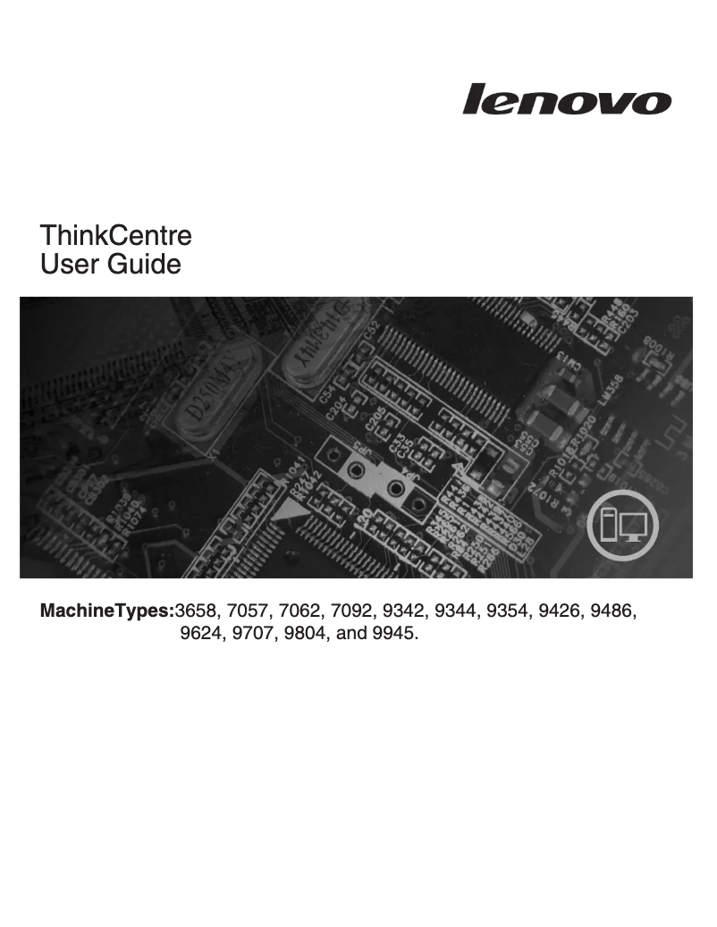 Image de la première page du manuel de l'appareil ThinkCentre A62