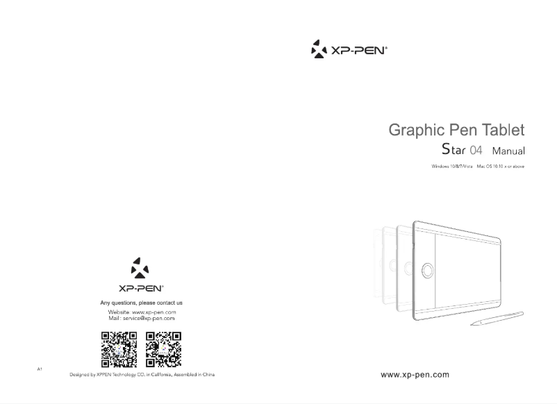 Page 1 de la notice Manuel utilisateur XP-PEN Star 04