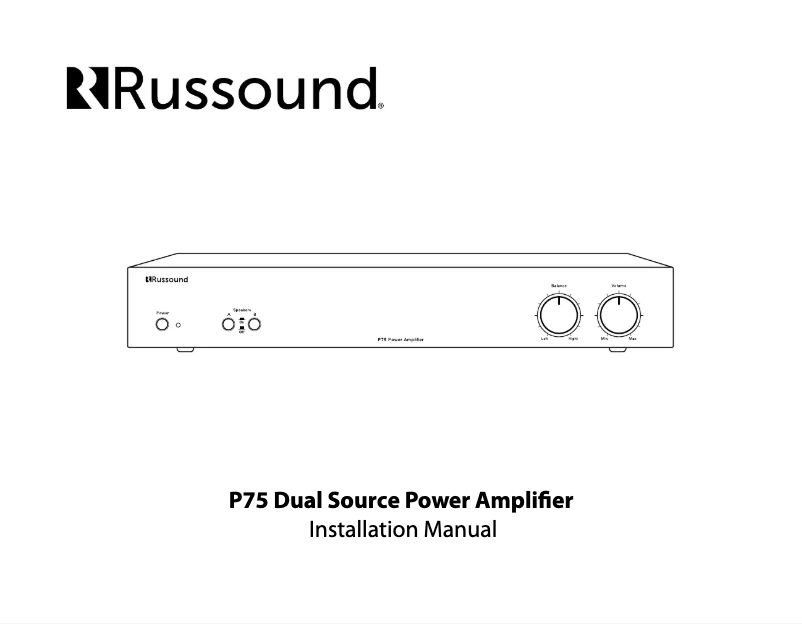 Page 1 de la notice Manuel utilisateur Russound P75