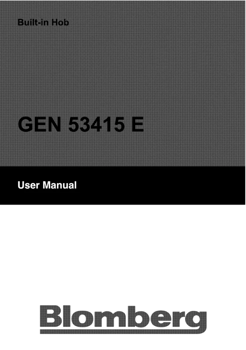 Page n°1 - Manuel utilisateur Blomberg GEN53415E